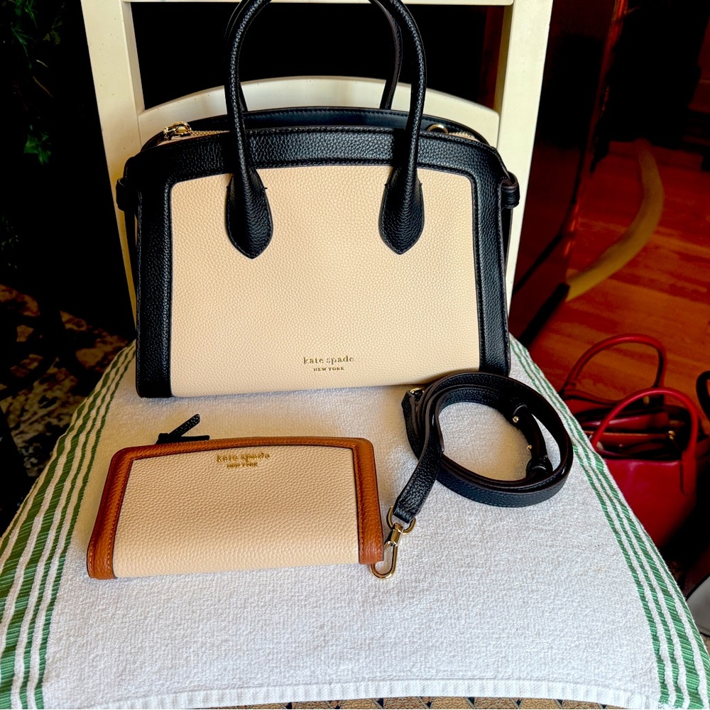 ♠️NEW Kate Spade Medium Cameron Satchel/Crossbody Bag W matching wallet